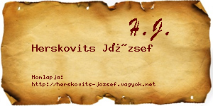 Herskovits József névjegykártya