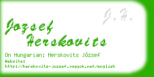 jozsef herskovits business card